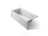 KOHLER K-1948-LAW Archer 66" x 32" alcove bath with Bask heated surface, left drain, ice grey