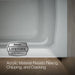 KOHLER K-1948-LAW Archer 66" x 32" alcove bath with Bask heated surface, left drain, ice grey - view 3