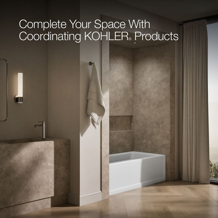 KOHLER K-1948-LAW Archer 66" x 32" alcove bath with Bask heated surface, left drain, white - view 4