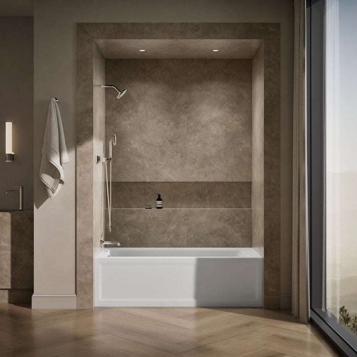 KOHLER K-1948-LAW Archer 66" x 32" alcove bath with Bask heated surface, left drain, white - view 5