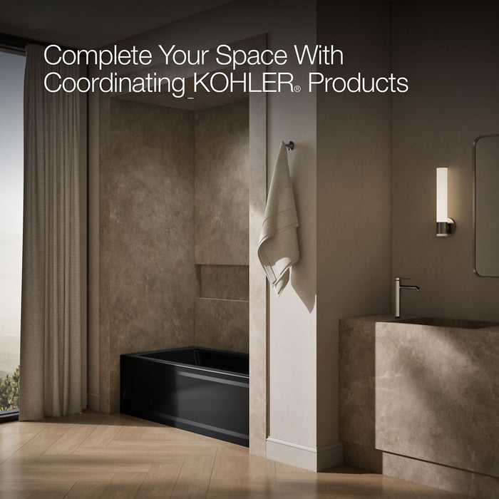 KOHLER Archer 66" x 32" alcove bath with Bask heated surface, right drain