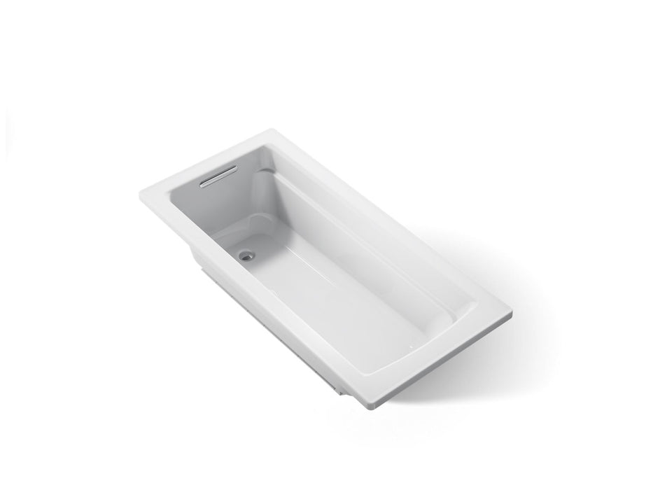 KOHLER K-1948-W1 Archer 66" x 32" drop-in bath with Bask heated surface, ice grey