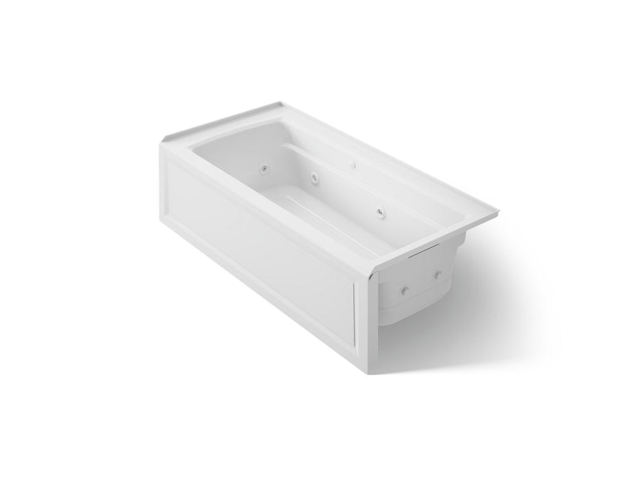 KOHLER K-1949-XGHRA Archer 66" x 32" alcove Heated BubbleMassage air bath and whirlpool, right drain
