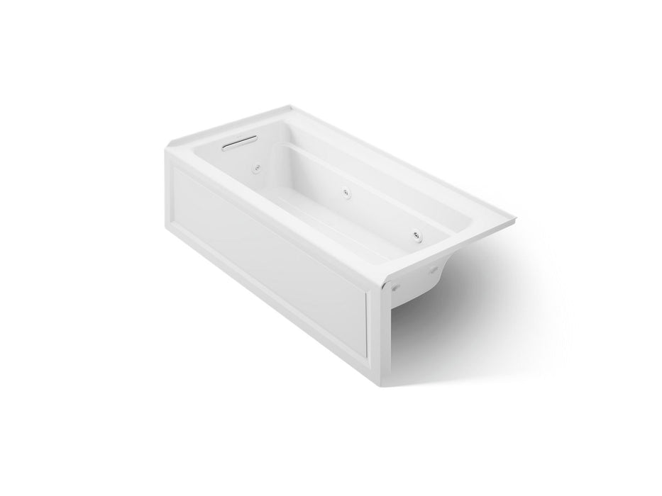 KOHLER K-1949-LA Archer 66" x 32" integral apron whirlpool with integral flange and left-hand drain