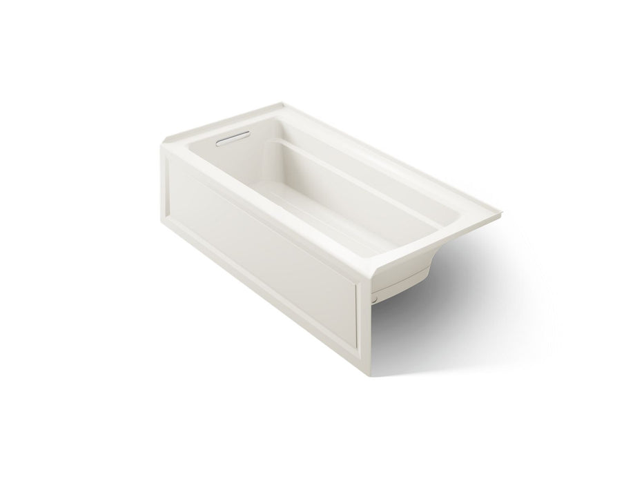 KOHLER Archer 66" x 32" alcove Heated BubbleMassage air bath, left drain
