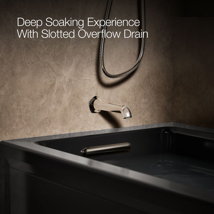 KOHLER K-1949-GHLAW Archer 66" x 32" alcove Heated BubbleMassage air bath with Bask heated surface, left drain, black...