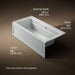 KOHLER K-1949-GHLAW Archer 66" x 32" alcove Heated BubbleMassage air bath with Bask heated surface, left drain, ice grey...