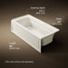 KOHLER K-1949-GHRA Archer 66" x 32" alcove Heated BubbleMassage air bath, right drain, biscuit - view 5
