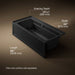 KOHLER K-1949-GHRAW Archer 66" x 32" alcove Heated BubbleMassage air bath with Bask heated surface, right drain, black...