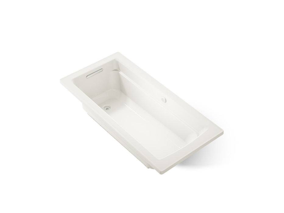 KOHLER K-1949-GHW Archer 66" x 32" drop-in Heated BubbleMassage air bath with Bask heated surface, biscuit