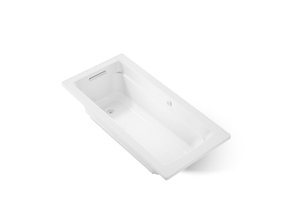 KOHLER K-1949-GHW Archer 66" x 32" drop-in Heated BubbleMassage air bath with Bask heated surface, white