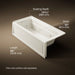 KOHLER K-1949-HLA Archer 66" x 32" alcove heated whirlpool, left hand, biscuit - view 5