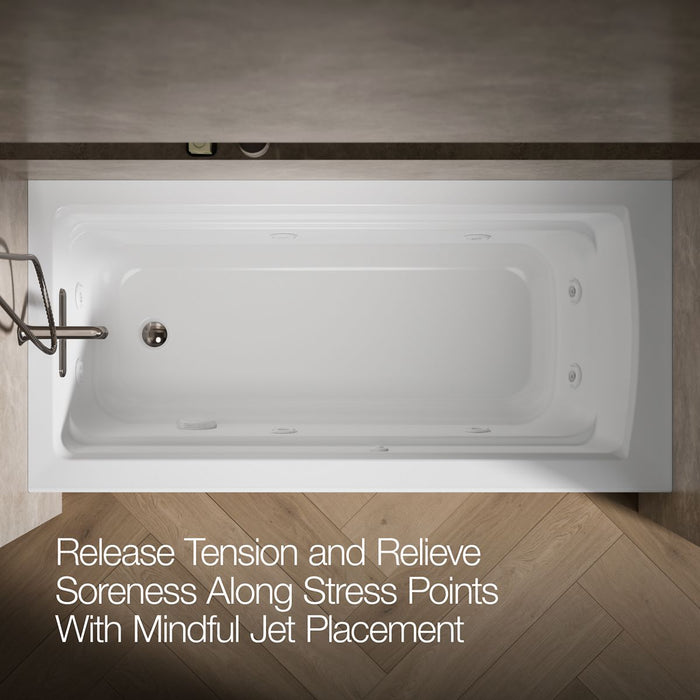 KOHLER Archer 66" x 32" alcove heated whirlpool, left hand