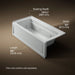 KOHLER K-1949-LA Archer 66" x 32" integral apron whirlpool with integral flange and left-hand drain, ice grey - view 4