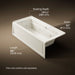 KOHLER K-1949-LAW Archer 66" x 32" alcove whirlpool bath with Bask heated surface, left drain, biscuit - view 5