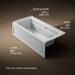 KOHLER K-1949-LAW Archer 66" x 32" alcove whirlpool bath with Bask heated surface, left drain, ice grey - view 5