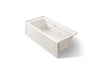 KOHLER K-1949-RAW Archer 66" x 32" alcove whirlpool bath with Bask heated surface, right drain, biscuit