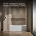 KOHLER K-1949-XGHLA Archer 66" x 32" alcove Heated BubbleMassage air bath and whirlpool, left drain, white - view 2