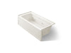KOHLER K-1949-XGHRA Archer 66" x 32" alcove Heated BubbleMassage air bath and whirlpool, right drain, biscuit