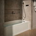 KOHLER K-1949-XGHRA Archer 66" x 32" alcove Heated BubbleMassage air bath and whirlpool, right drain, biscuit - view 2