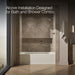 KOHLER K-1949-XGHRA Archer 66" x 32" alcove Heated BubbleMassage air bath and whirlpool, right drain, biscuit - view 4