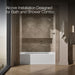 KOHLER K-1949-XGHRA Archer 66" x 32" alcove Heated BubbleMassage air bath and whirlpool, right drain, white - view 2