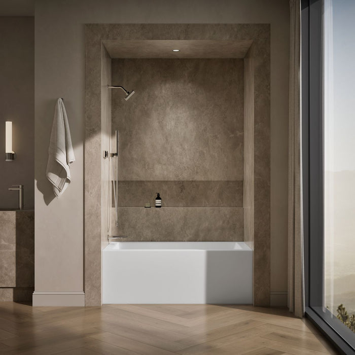 KOHLER Underscore 60" x 30" alcove bath, left drain