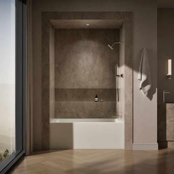 KOHLER K-1956-RA Underscore 60" x 30" alcove bath right drain, biscuit - view 5