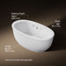 KOHLER K-1967-GHW Sunstruck 65-1/2" x 35-1/2" freestanding Heated BubbleMassage air bath with Bask heated surface and fl