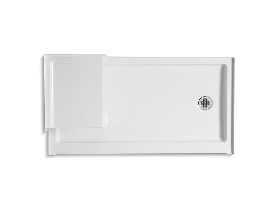 KOHLER K-1976 Tresham 60" x 32" alcove shower base, right drain