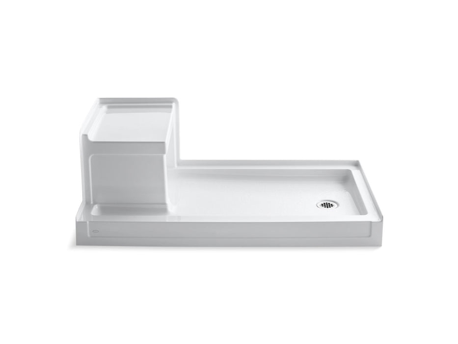 KOHLER Tresham 60" x 32" alcove shower base, right drain