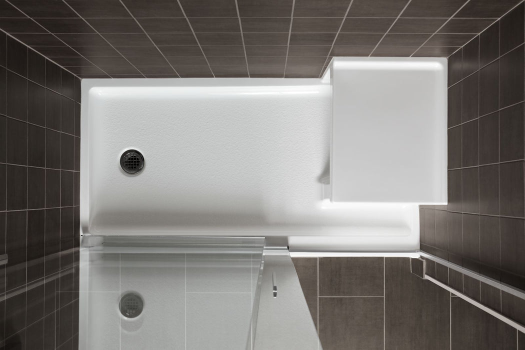 KOHLER K-1977 Tresham 60" x 32" alcove shower base, left drain