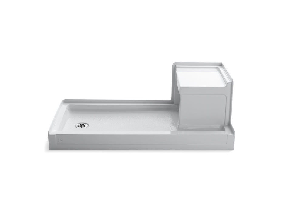KOHLER Tresham 60" x 32" alcove shower base, left drain