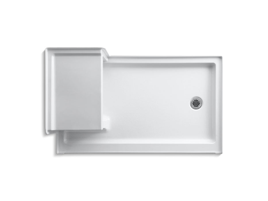 KOHLER K-1978 Tresham 60" x 36" alcove shower base, right drain