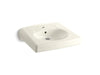 KOHLER Brenham Wall-mount or concealed carrier arm mount commercial bathroom sink with single faucet hole