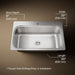 KOHLER Verse 33" top-mount single-bowl kitchen sink