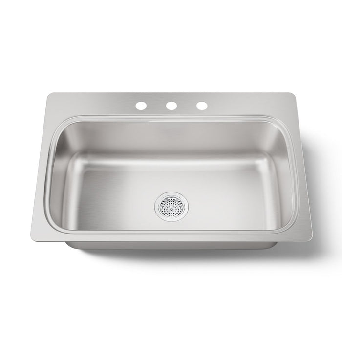 KOHLER Verse 33" top-mount single-bowl kitchen sink