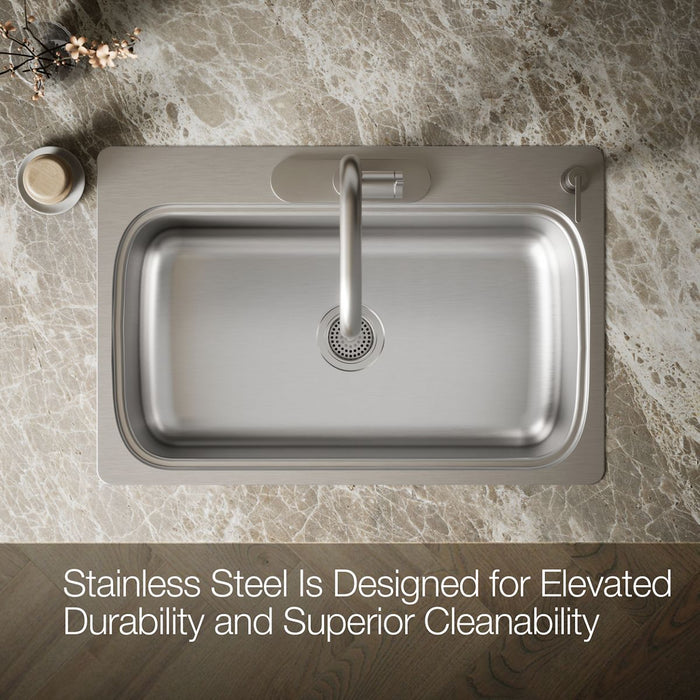 KOHLER Verse 33" top-mount single-bowl kitchen sink