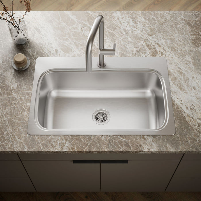 KOHLER K-20060-1 Verse 33" top-mount single-bowl kitchen sink