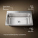 KOHLER K-20060-1 Verse 33" top-mount single-bowl kitchen sink