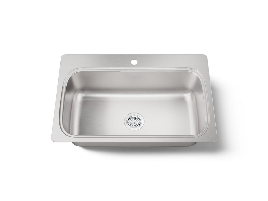 KOHLER K-20060-1 Verse 33" top-mount single-bowl kitchen sink