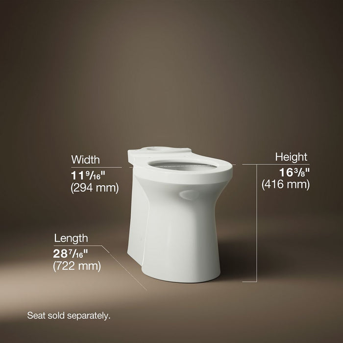 KOHLER K-20148 Betello Elongated toilet bowl with skirted trapway