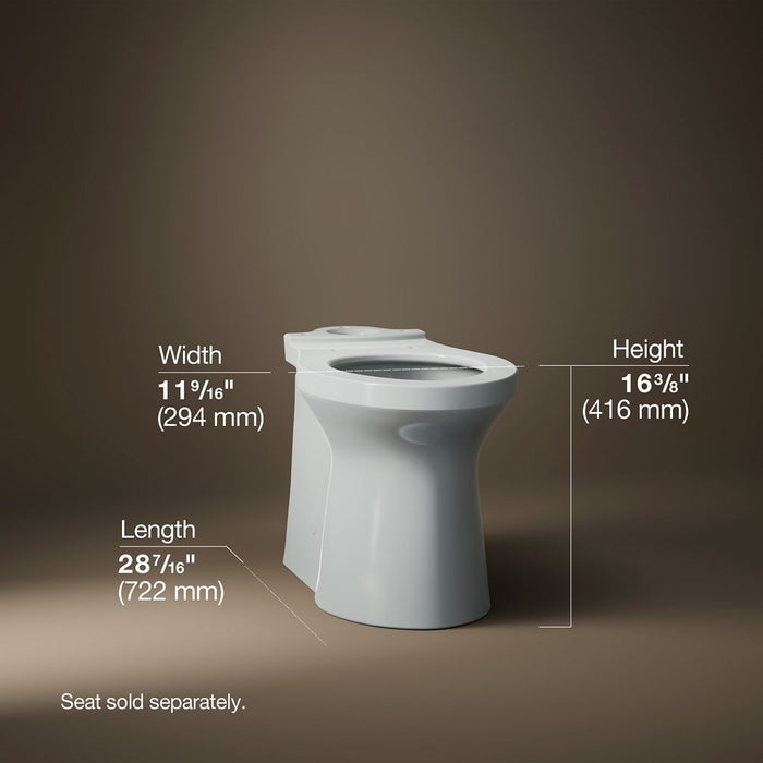 KOHLER Betello Elongated toilet bowl with skirted trapway
