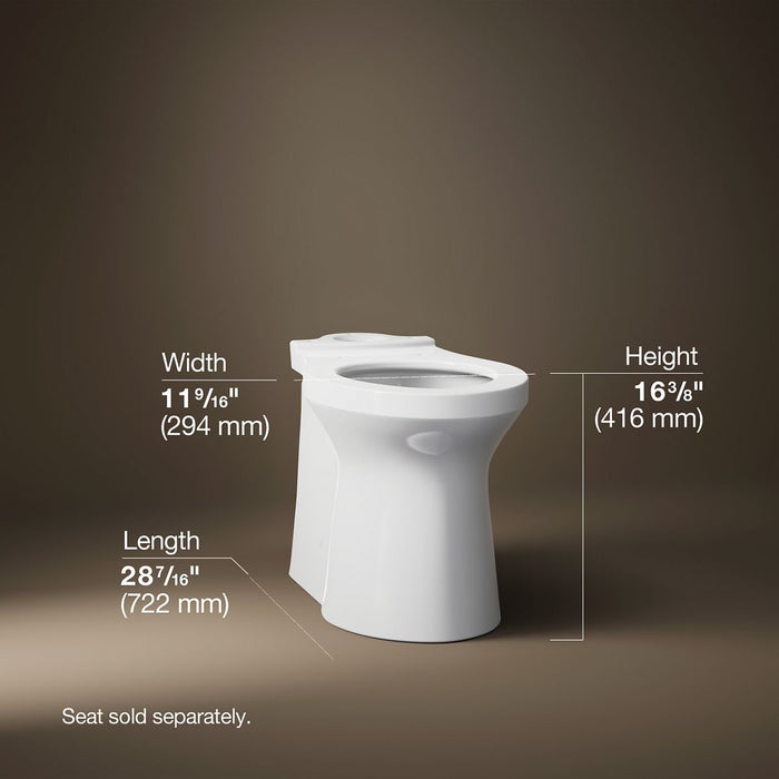 KOHLER Betello Elongated toilet bowl with skirted trapway