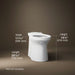KOHLER Betello Elongated toilet bowl with skirted trapway