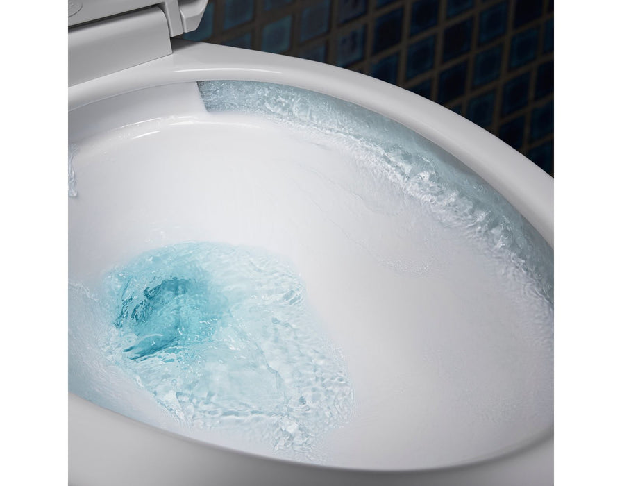 KOHLER K-20197-RA Betello Two-piece elongated toilet with skirted trapway, 1.28 gpf