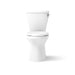 KOHLER K-20197-RA Betello Two-piece elongated toilet with skirted trapway, 1.28 gpf