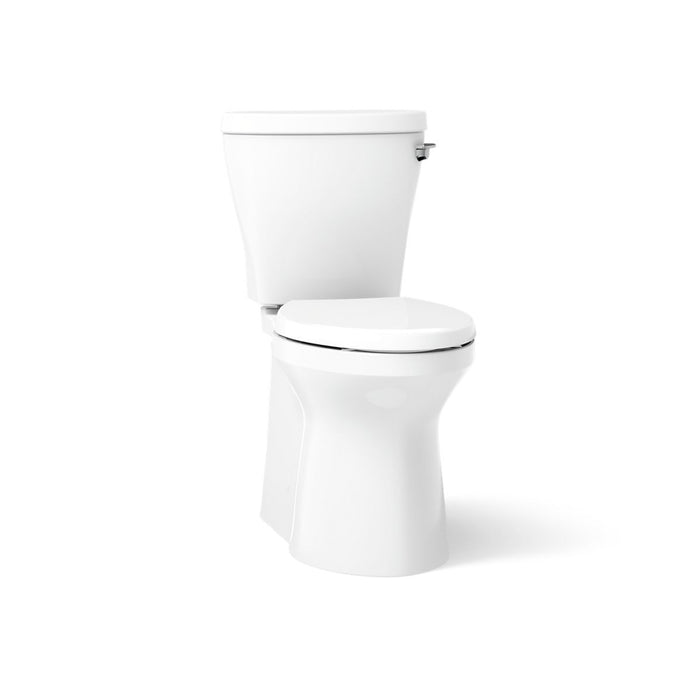 KOHLER K-20197-RA Betello Two-piece elongated toilet with skirted trapway, 1.28 gpf - White