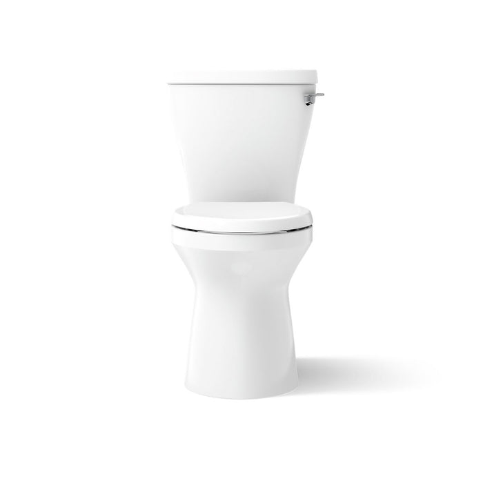 KOHLER K-20197-RA Betello Two-piece elongated toilet with skirted trapway, 1.28 gpf - White