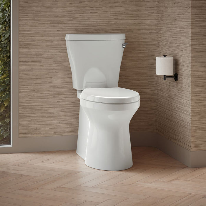 KOHLER K-20197-RA Betello Two-piece elongated toilet with skirted trapway, 1.28 gpf - White